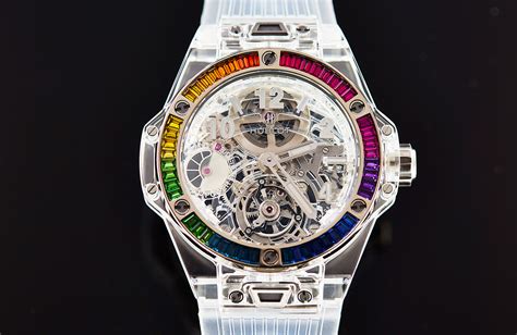 hublot big bang sapphire rainbow replica|big bang tourbillon sapphire bracelet.